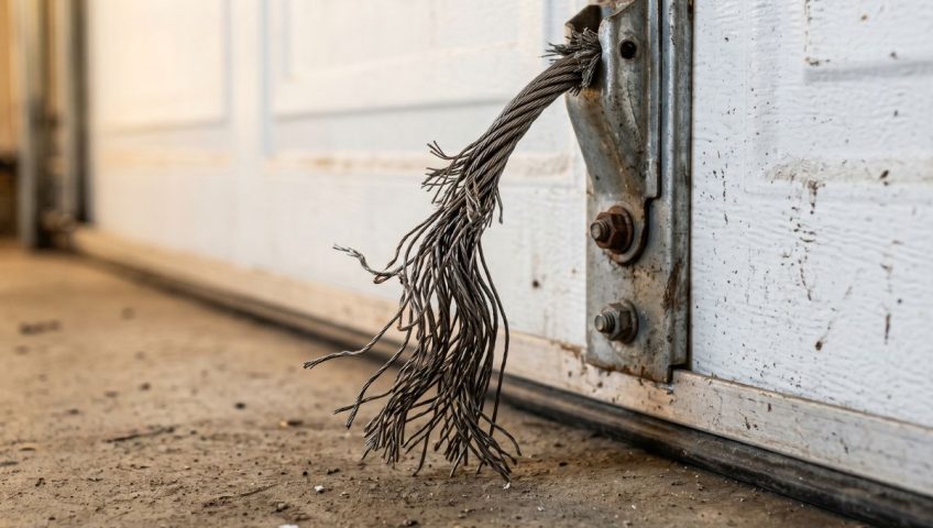 Garage door cable repair