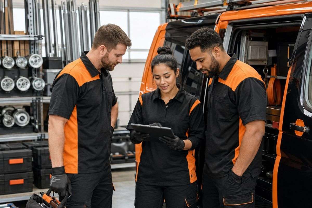 CallOrange.com garage door specialists van in Phoenix, Arizona