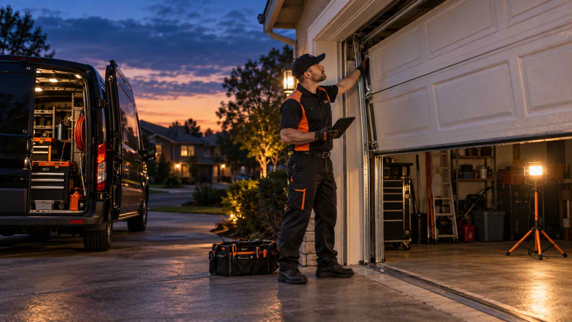 Emergency response by CallOrange.com garage door repair in Phoenix, Arizona