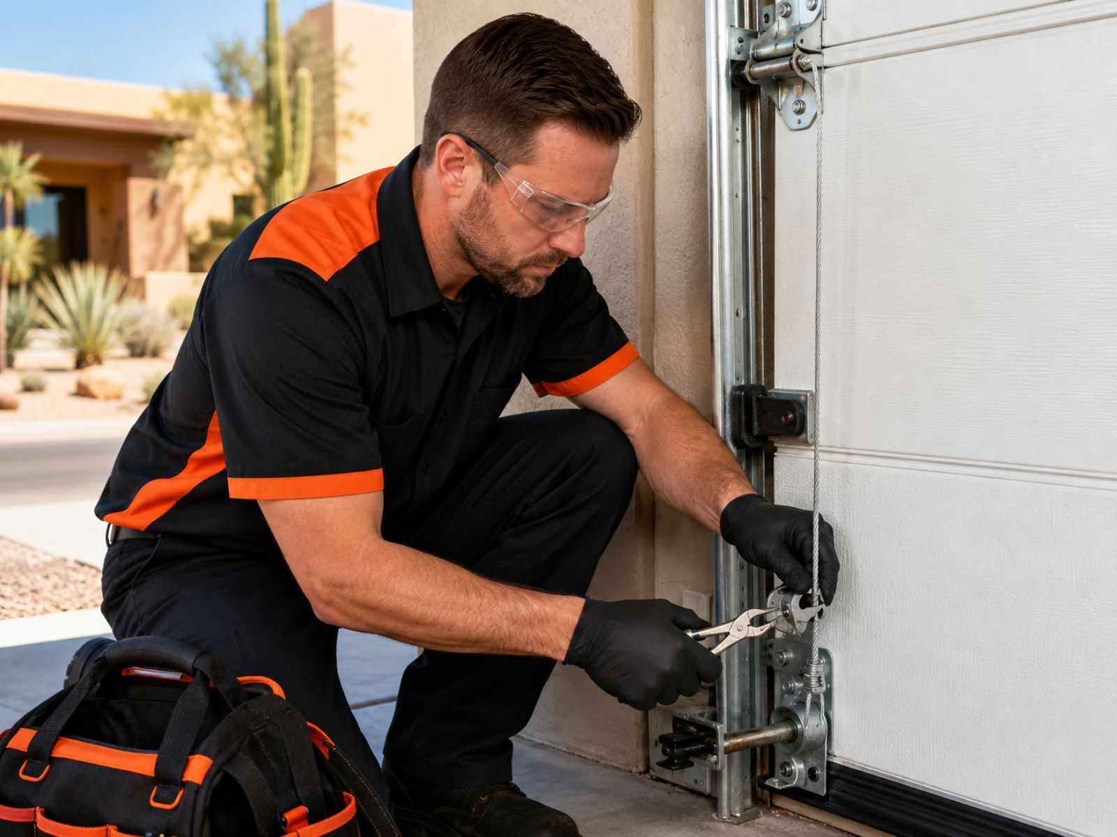 Roller Replacement by CallOrange.com garage door repair in Phoenix, Arizona
