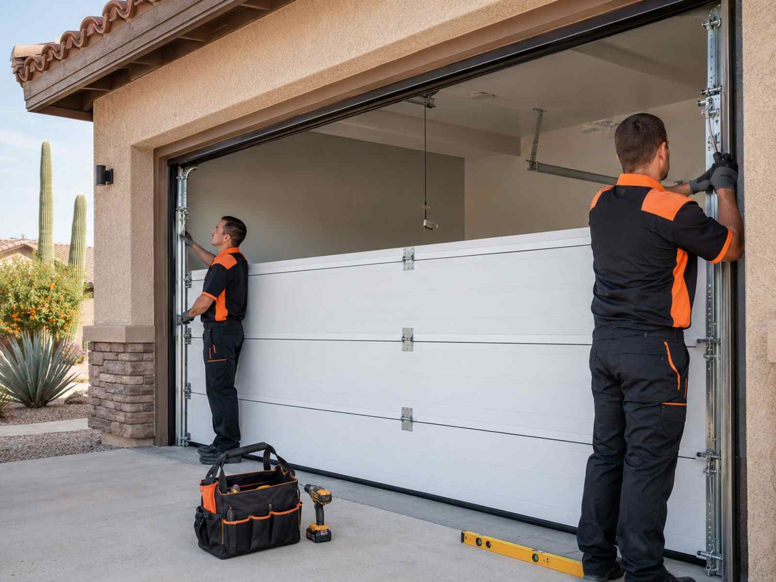New Door Installation by CallOrange.com garage door repair in Phoenix, Arizona
