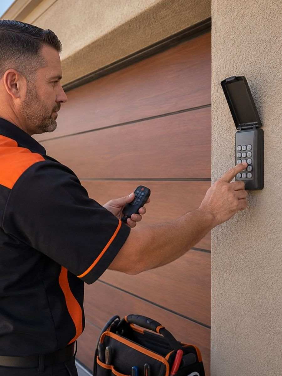 Keypad Entry Install by CallOrange.com garage door repair in Phoenix, Arizona