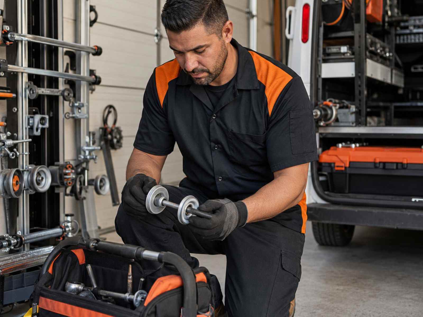 Track Realignment by CallOrange.com garage door repair in Phoenix, Arizona