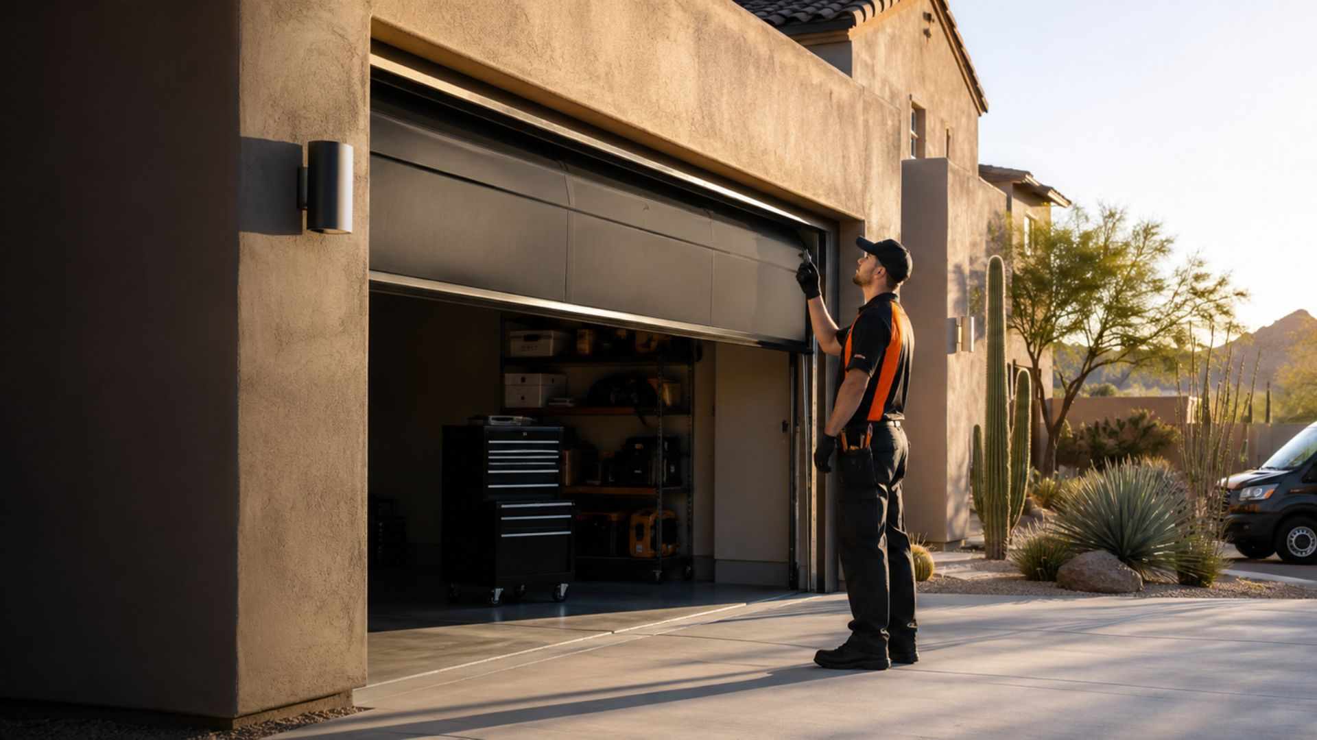 CallOrange.com garage door repair crew ready for same-day service in Phoenix, AZ