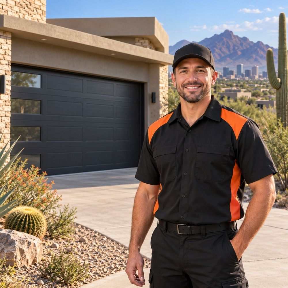 CallOrange.com garage door repair installing a keypad deadbolt in Gilbert & Phoenix, AZ